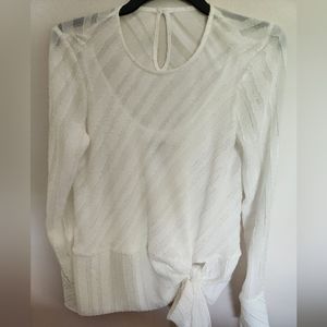 Light weight long sleeve top with attached tank lining